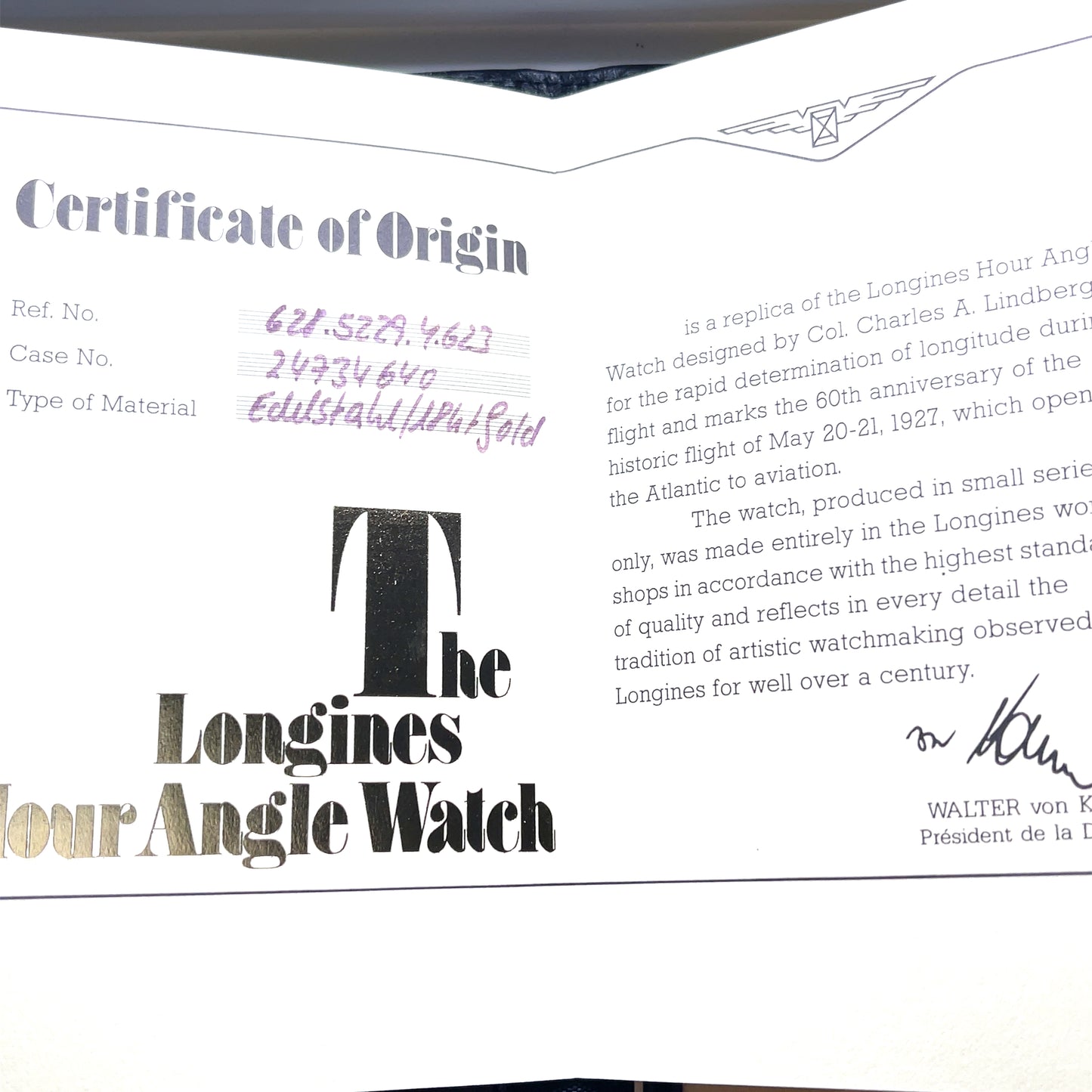 Longines Hour Angle Watch Fullset