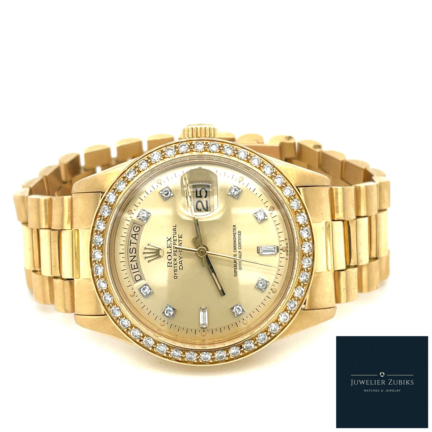Rolex Day-Date Gelbgold Brillantbesatz