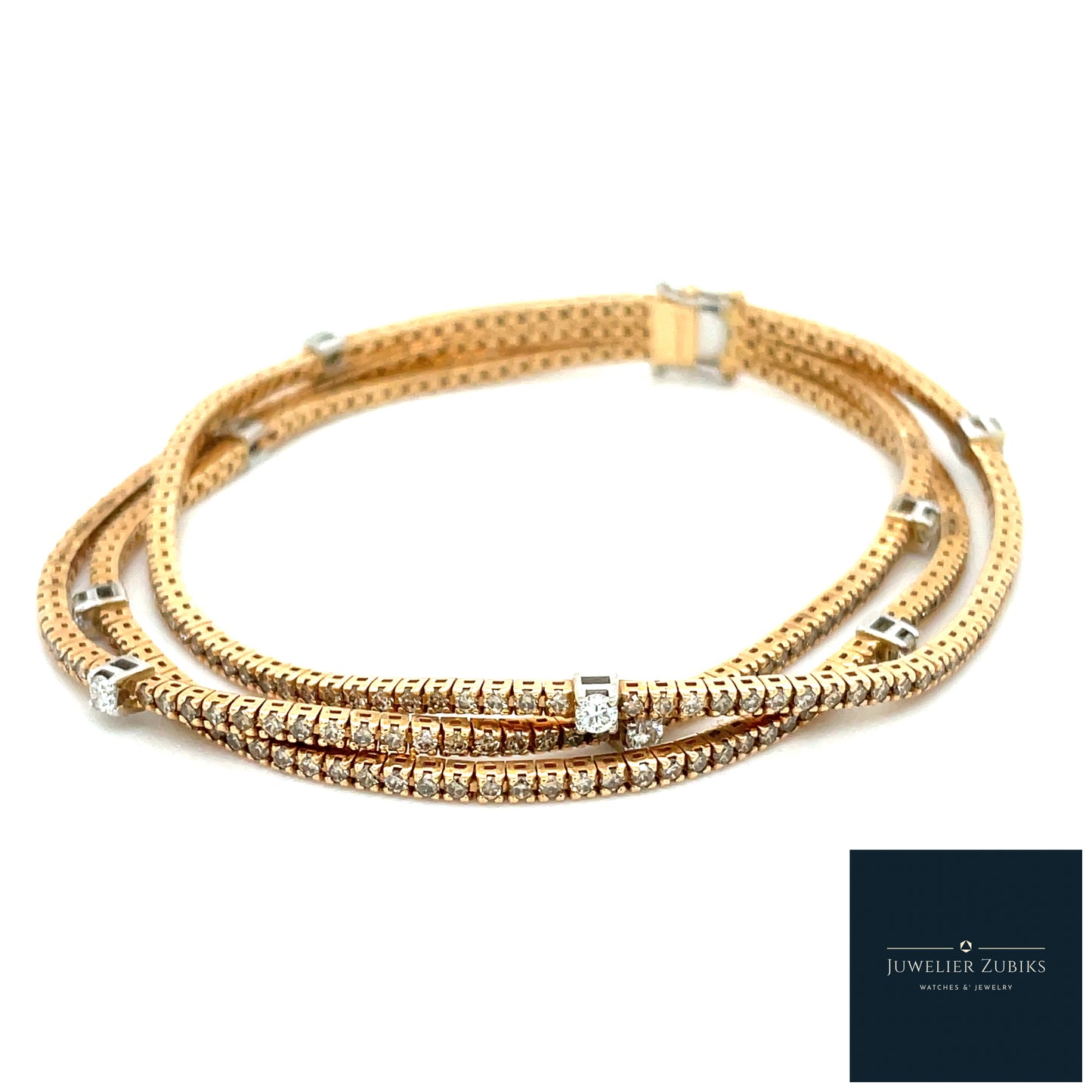 Tennisarmband Brillanten Gelbgold 750