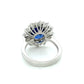 Weißgold Ring mit Brillanten und Saphir