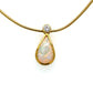 Gelbgold Kette mit Brillant und Opal