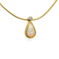 Gelbgold Kette mit Brillant und Opal