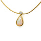 Gelbgold Kette mit Brillant und Opal